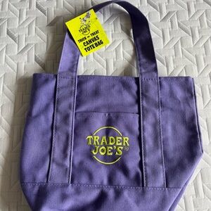 Trader Joe's Purple Canvas Tote Bag